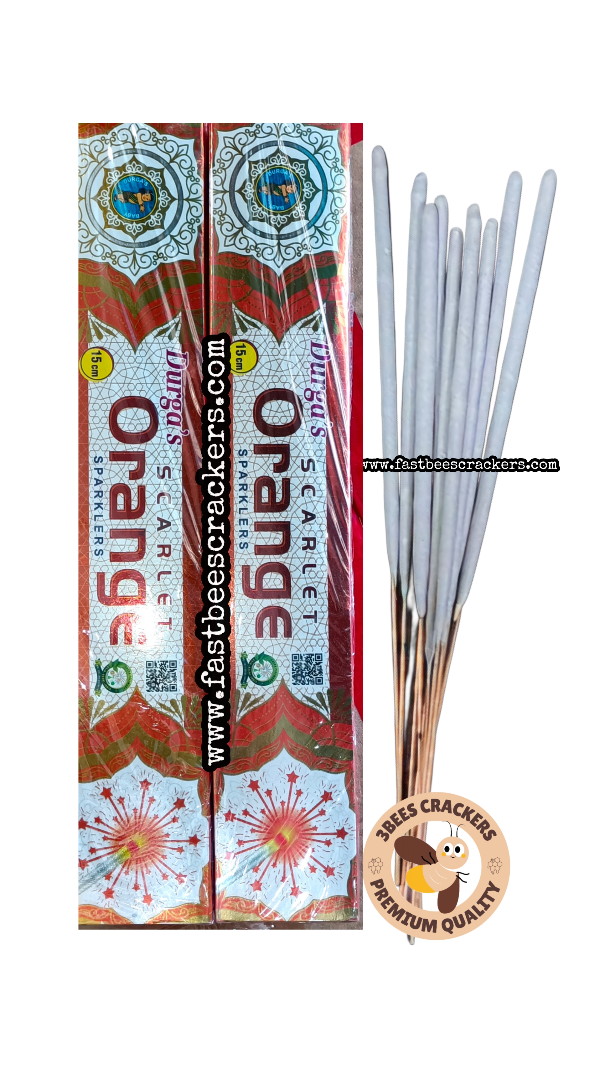 15Cm Orange Sparklers (10 Pcs)